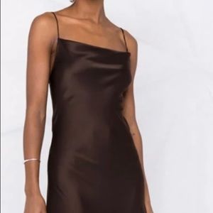 The Andamane Brown Isabelle Maxi Slip Dress 38